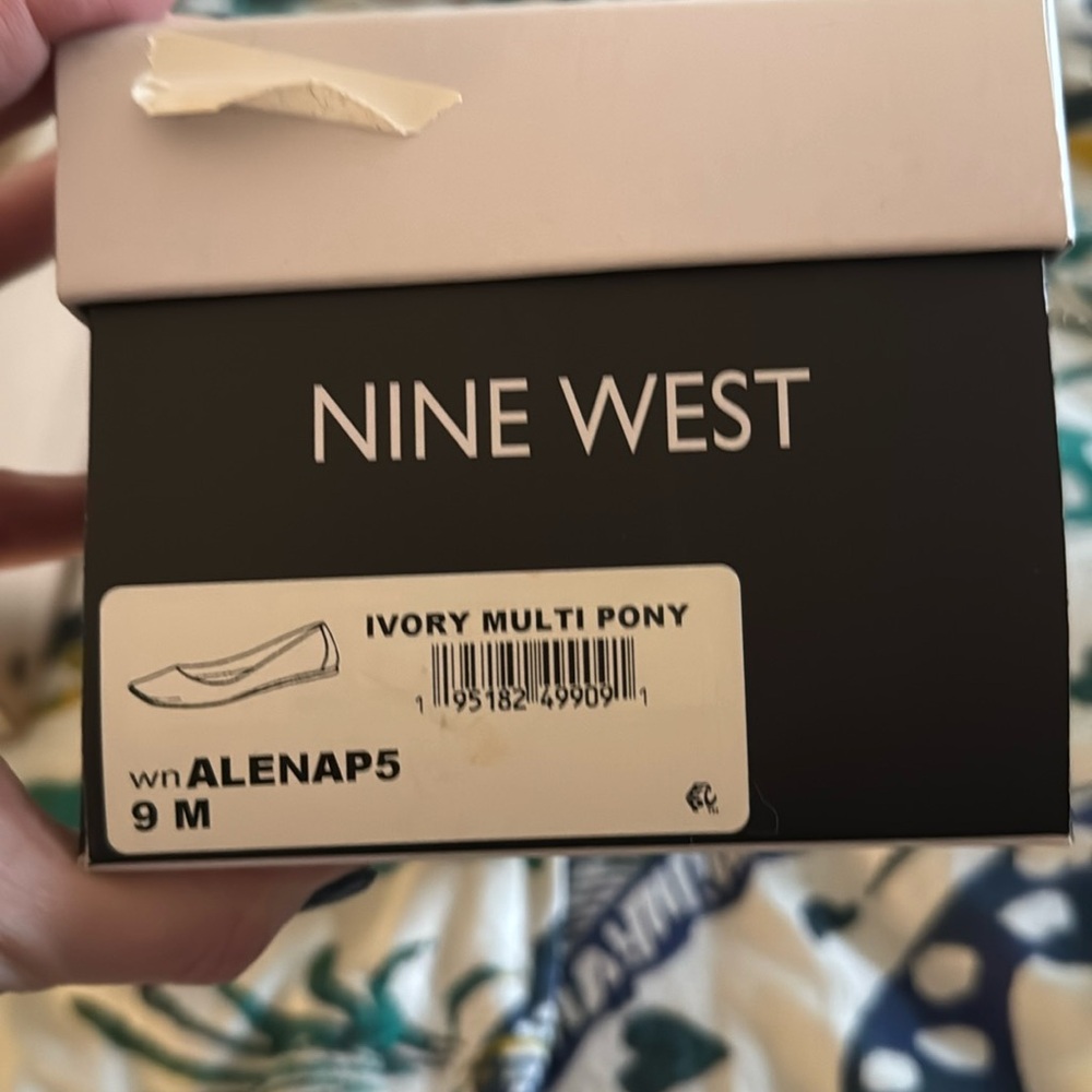 Nine West square toe flats